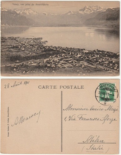 VEVEY - SCHWEIZ - SCHWEIZ - SUISSE - ANSICHT VOM MONT PELERIN - REISE -9889-