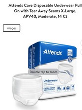 Attends Bariatric Adult XL Disposable Underwear,14 Count - 4 Pack