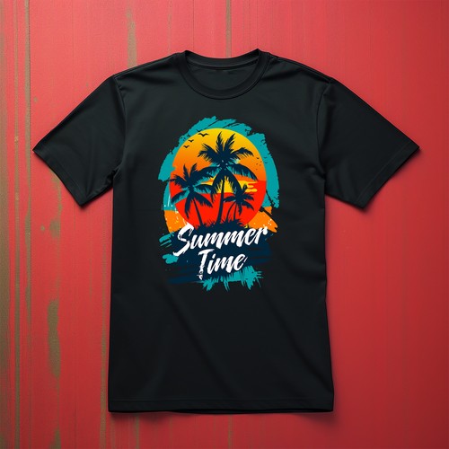 Summer_65 - Camiseta Palm Trees Vibes, 100% Algodón, Divertida Camisa de Playa, Unisex Des - Imagen 6 de 46