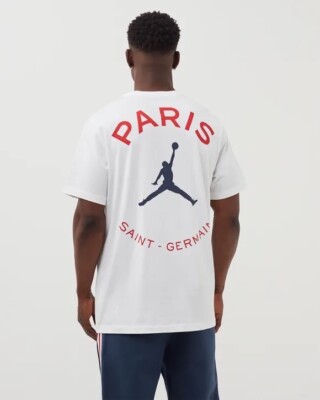 NIKE AIR JORDAN PARIS SAINT GERMAIN LOGO TSHIRT MENS 3XL DB6514-100 SOLD OUT