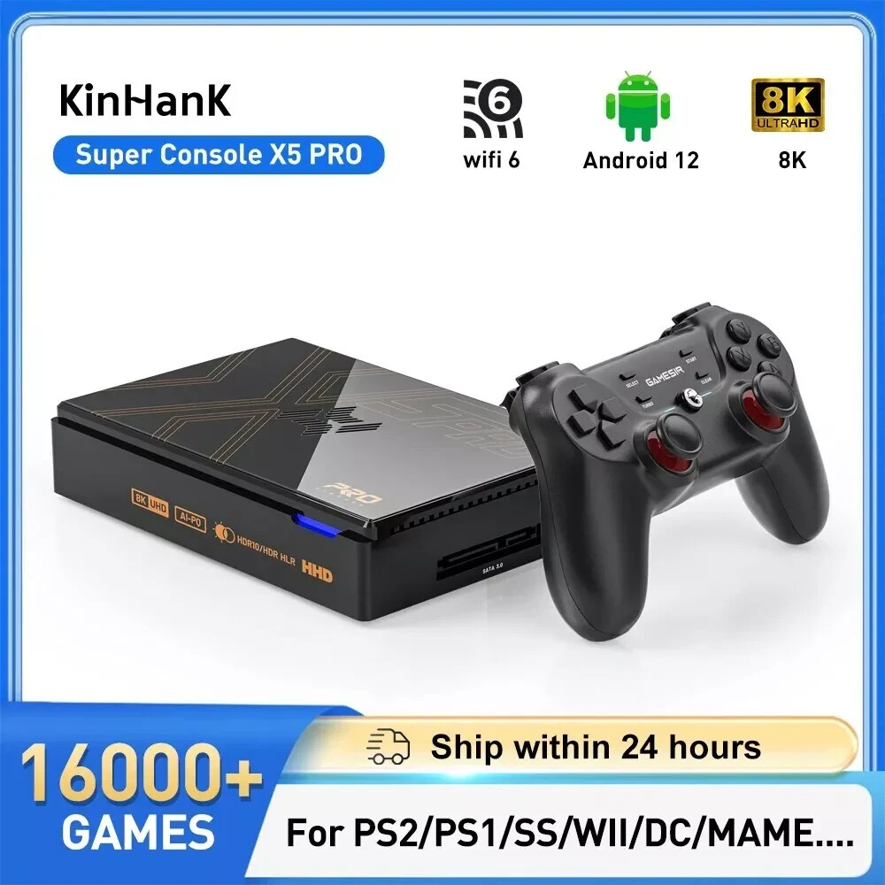 Kinhank Super Console X5 PRO Retro Game Console 4TB 16000+ Games
