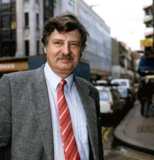 Northern Irish actor James Ellis as he poses on an unspecified str- Old Photo