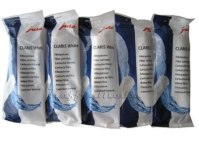 5 x JURA Claris WHITE Filterpatronen 60209 für Impressa / ORIGINAL / weiss