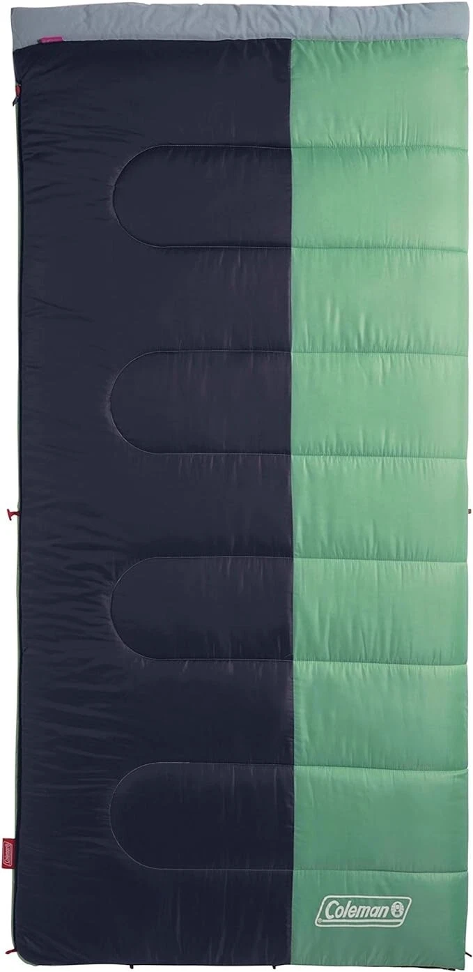Coleman Biscayne Big & Tall Warm-Weather Sleeping Bag, 40°F Camping Sleeping Bag