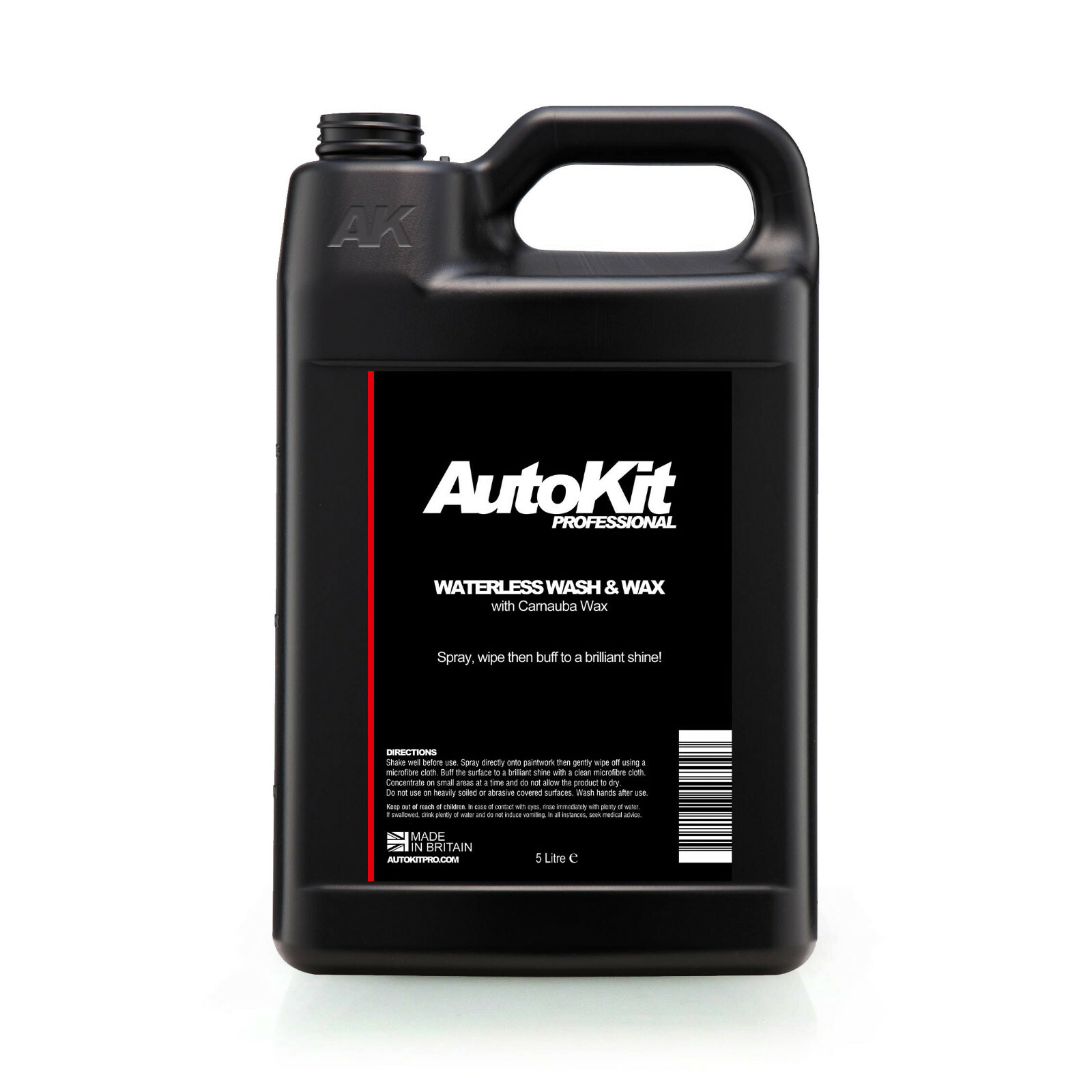 AutoKit 5L Waterless Car Wash Cleaner, Carnauba Wax, Body Polish, Shield, Shine
