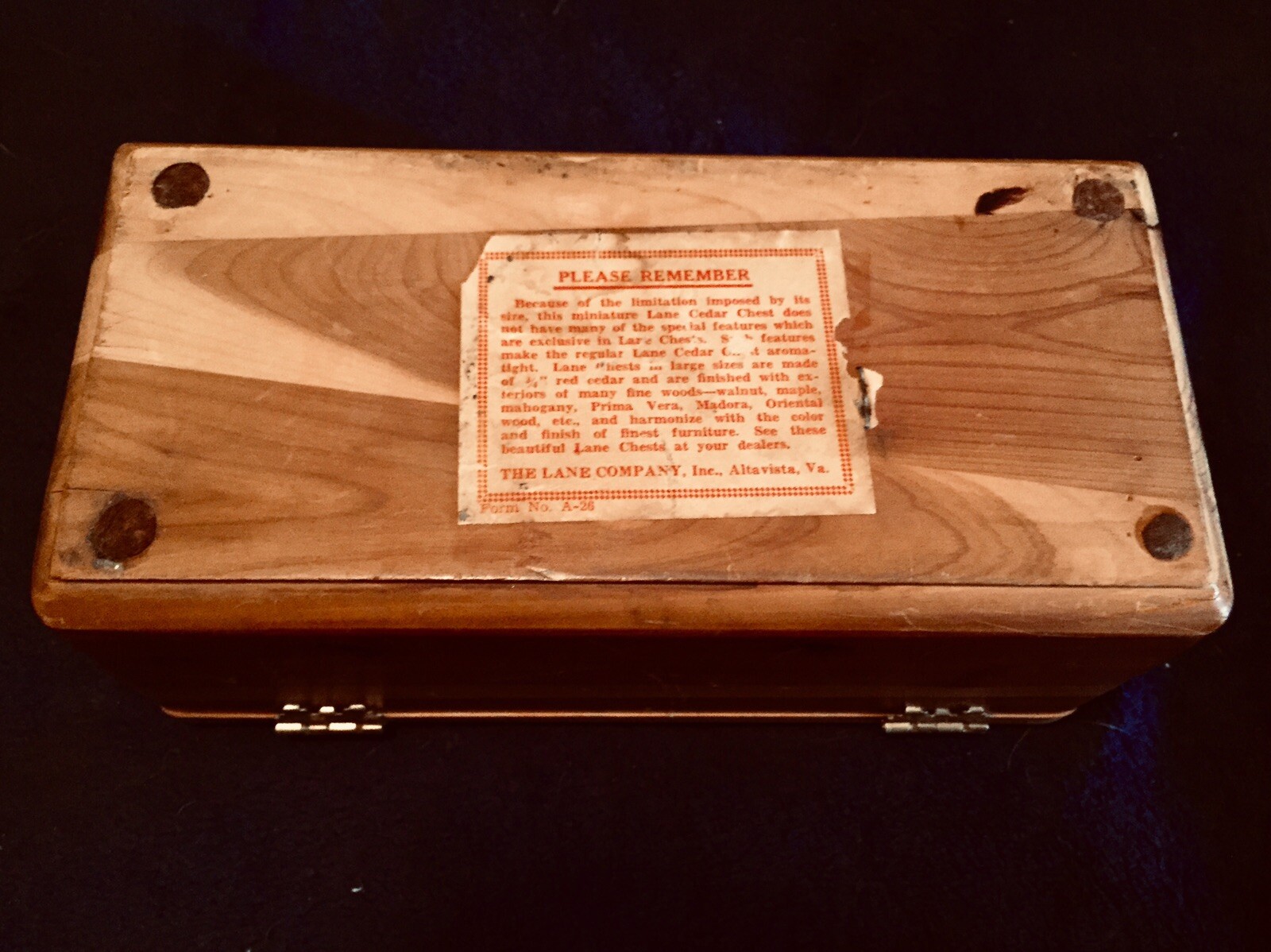 Antique Lane Cedar Chest Jewelry Box eBay