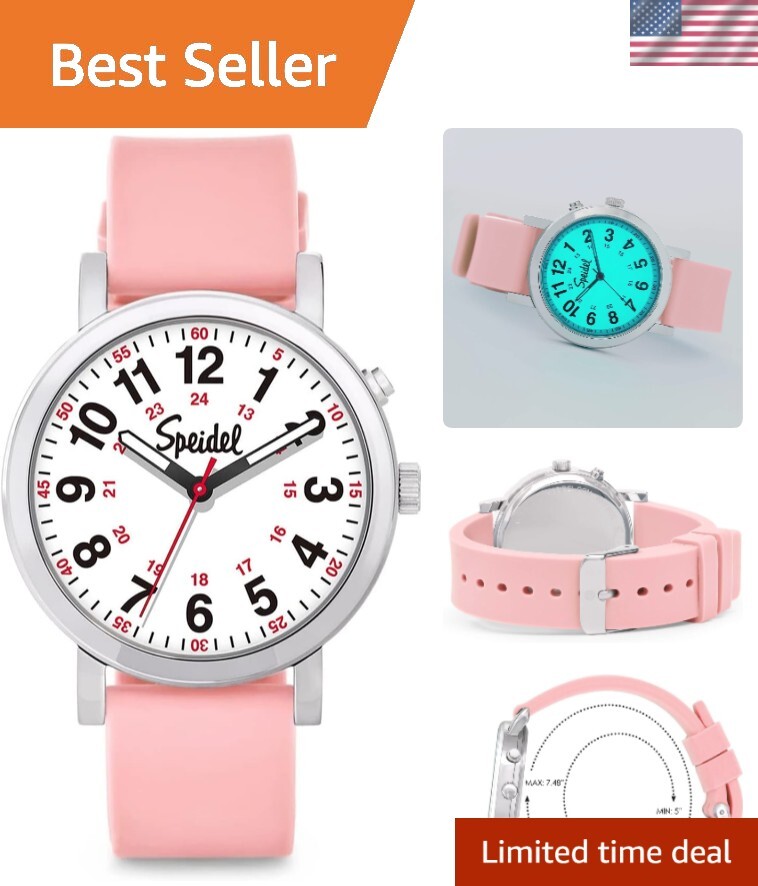 Glow Scrub Watch,Electroluminescent Dial,Nurses,Doctors,Students 3ATM, Engrav...