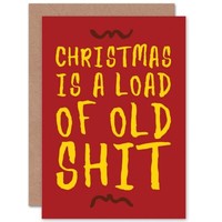 Alternative Christmas Xmas Load Of Old Humour Adult Blank Greeting Card