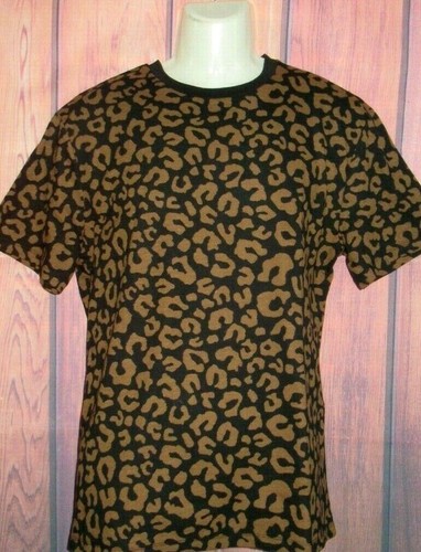 MENS FOREVER 21 LEOPARD ANIMAL PRINT T 