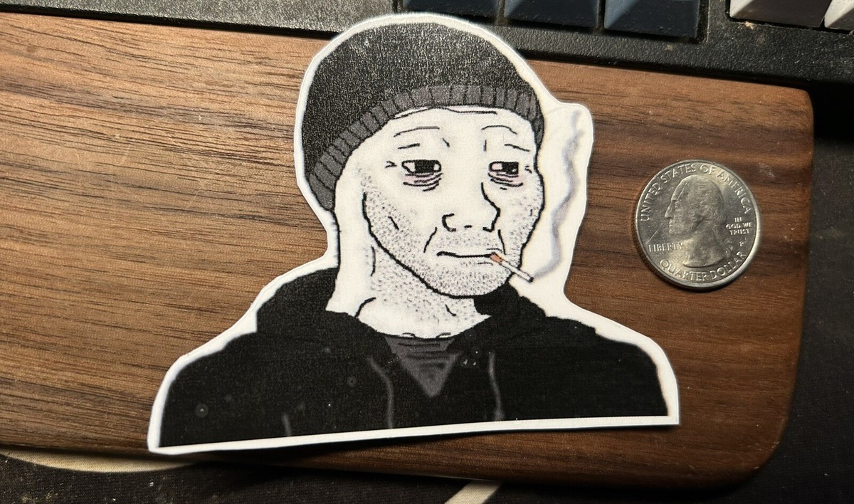 Doomer Girl Doomer Beanie Doomer Wojak Sticker- Glossy Vinyl