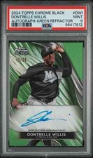 2024 Chrome Black Dontrelle Willis Green Refractor Autograph /99 PSA 9 MINT