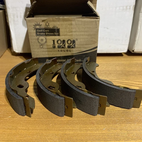 10L0L Golf Cart Brake Shoes, Set of 4 G14, G16, G19