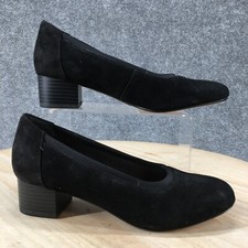 Clarks Collection Shoes Womens 8M Chartli Fame Casual Slip On Ballet Black Suede