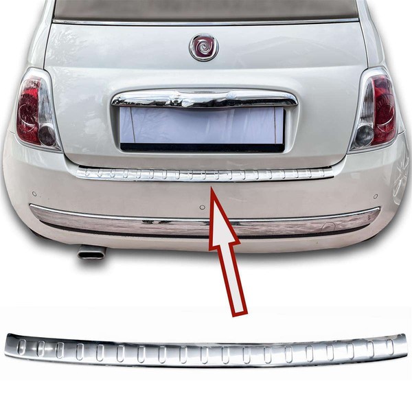 Edelstahl Ladekantenschutz Passend FüR Fiat 500 | 500C | 2007-2015 | Chrom-image