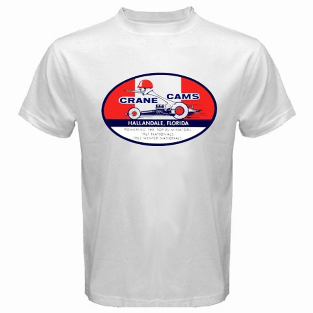 New Crane Cams Retro Style Logo Men's White TShirt Size S3XL eBay