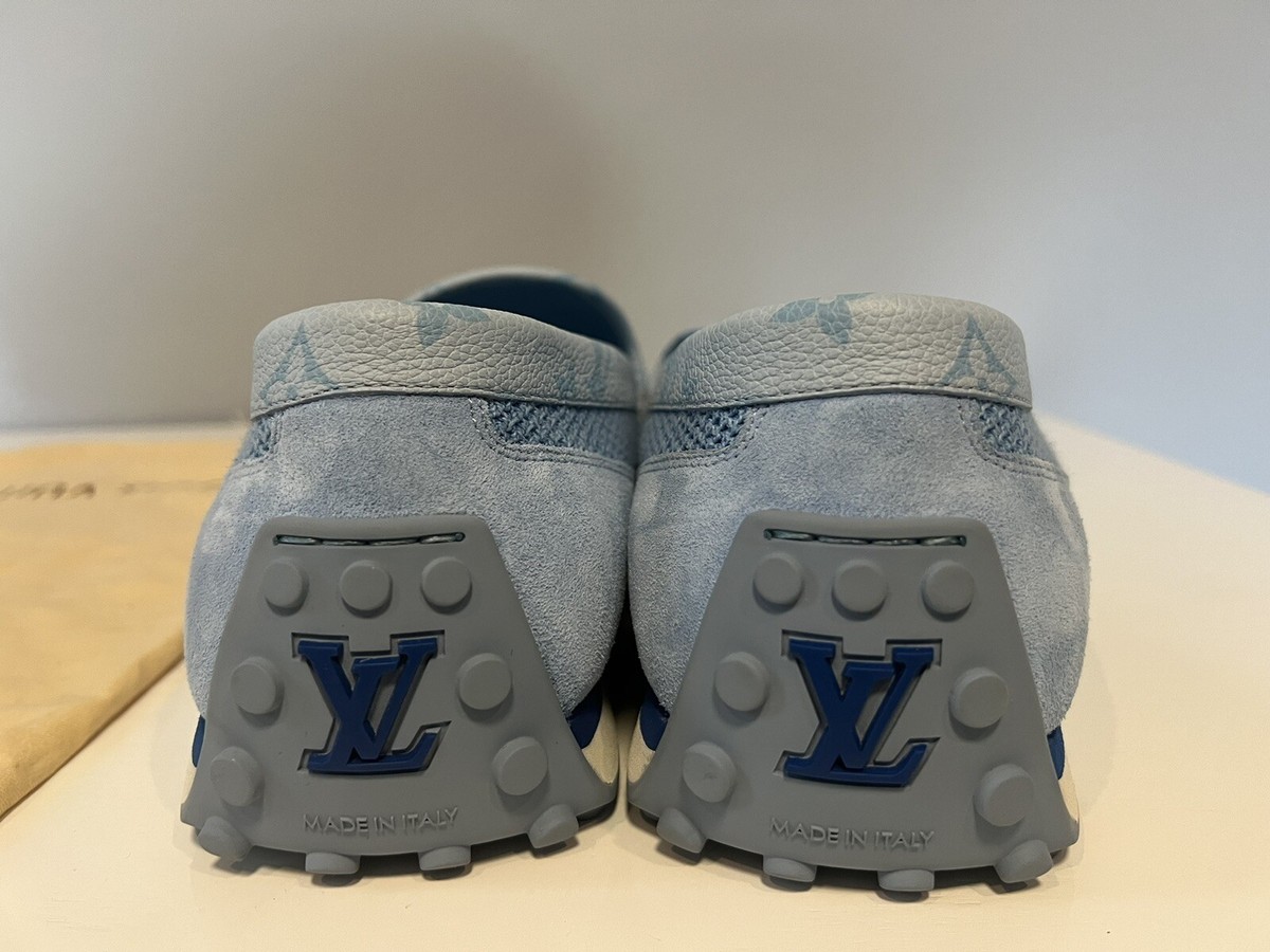 mens louis vuitton loafer 12, Light blue limited color Racer
