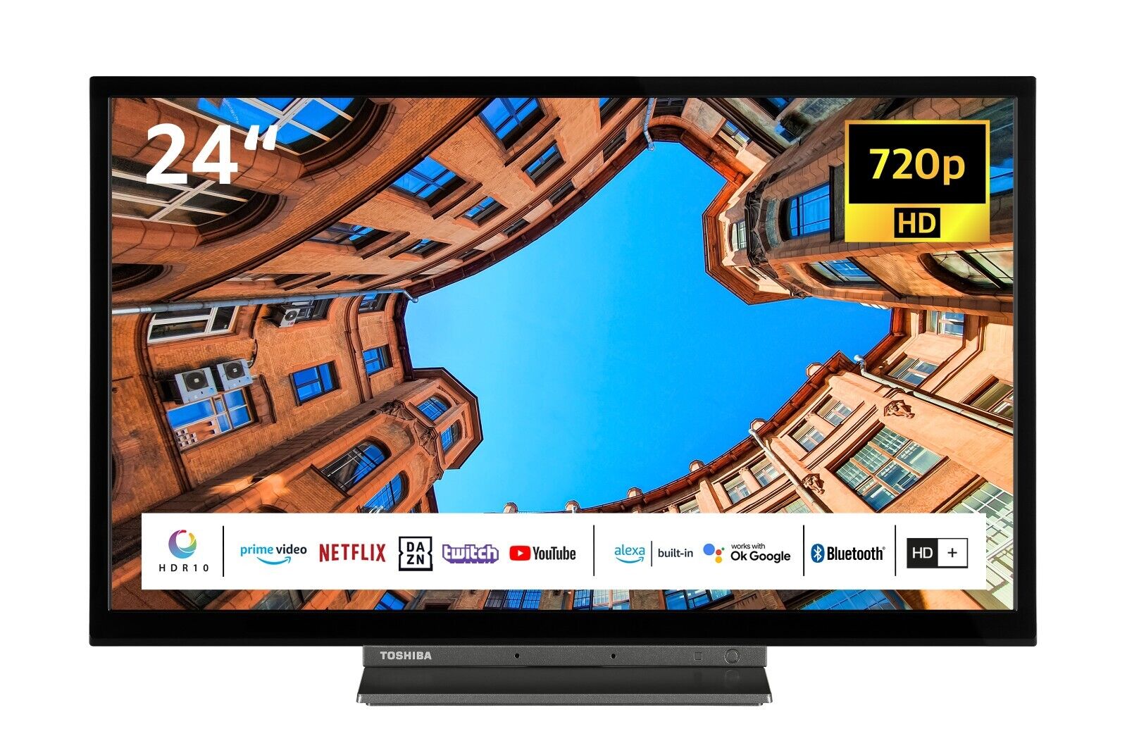 Toshiba 24WK3C63DAW 24 Zoll Fernseher Smart TV Triple-Tuner Alexa Built-In HD