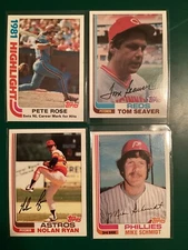 1982 Topps Baseball Singles U Pick All Pictured Combine Ship Discount 1-250