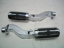 Chrome & Rubber Custom Passenger Footpegs & Mounts - Harley Touring '93-later