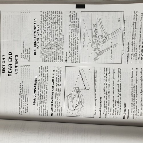 1983 Fisher Body A-X and J Styles OEM Shop Factory Service Repair Manual - Picture 5 of 7