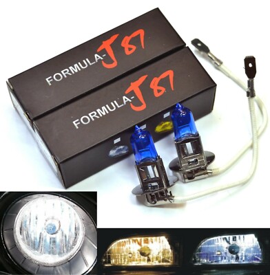Halogen H3 55W 5000K White Two Bulbs Head Light Low Beam Replacement Lamp Bike
