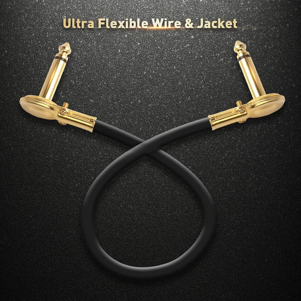 Cables de conexión de guitarra EX enchufes de ángulo recto de 1/4 de pulgada cable de conexión de 6 pulgadas - baja pr... Foto 4 de 4