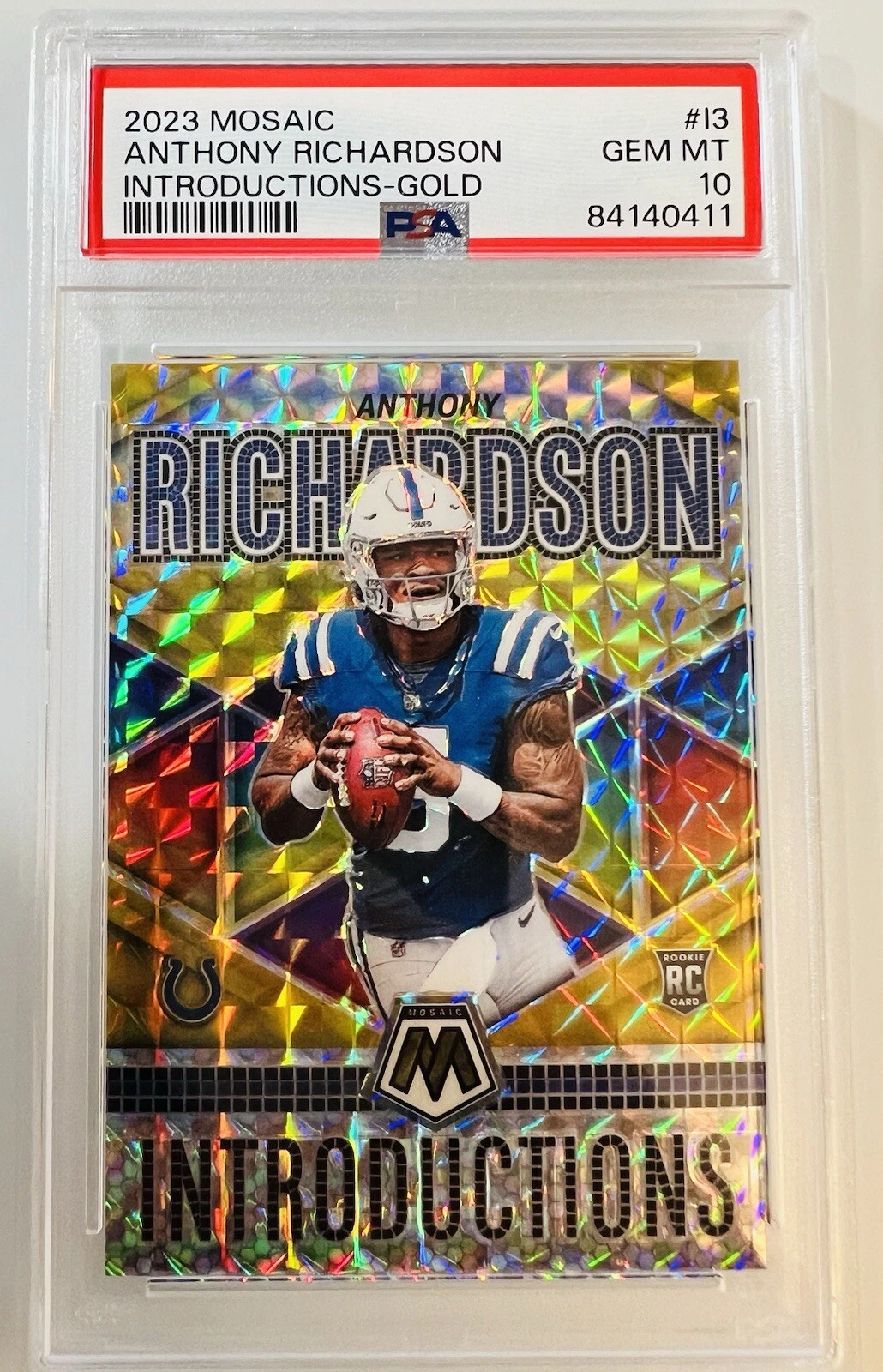 Anthony Richardson Panini Mosaic Introductions #I3 Gold