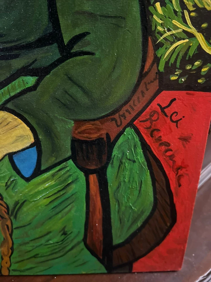 Vincent Van Gogh - Increíble lienzo al óleo - Firmado - Estampado - Artista Foto 3 de 4