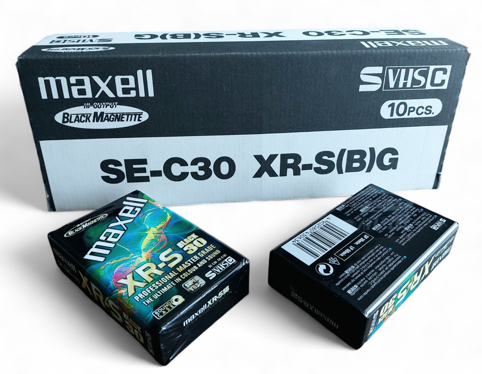 Cassettes VHS-C Premium Maxell Haute Résolution Magnétique Lot de 10 Bandes 30 Minutes Neuves