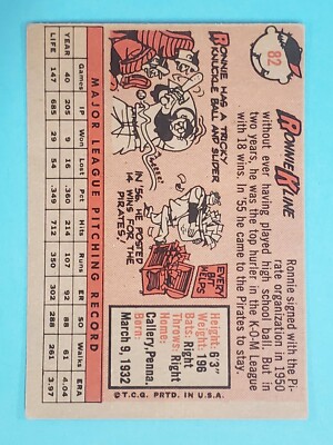 1958 Topps Ronnie Kline Pittsburgh Pirates #82 VG-EX ⚾ | eBay 1958 Topps Ronnie Kline Pittsburgh Pirates #82 VG-EX ⚾ | eBay