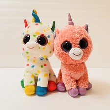⭐️ Ty Beanie Boos HARMONIE the Speckled Unicorn MAGIC the Unicorn Plush 9”