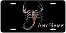 Scorpion Black Personalized Novelty Car Auto License Plate Any Name