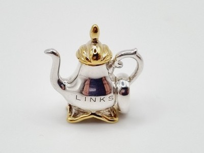 Links of London Teekanne Charm Sterlingsilber und Gold Tea Time