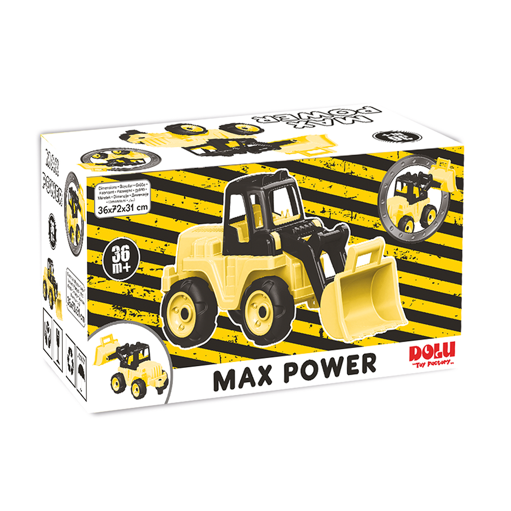 Giant Loader Yellow Truck w/ Excavator Construction Childrens Kids Toy Car