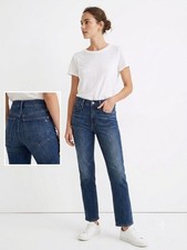 Madewell Mid Rise Stovepipe Dark Denim Jeans size 26