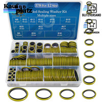 Dichtungsscheiben Set 378 StüCk Metall Gummi FüR Automotive M6-M30 Reparatur