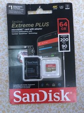SanDisk - Extreme PLUS 64GB microSDXC Memory Card With Adapter