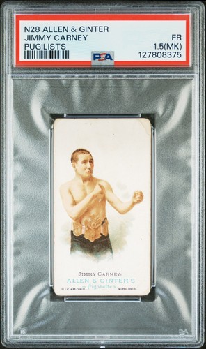 1887 N28 Allen & Ginter #10 Jimmy Carney — PSA 1.5 (MK)
