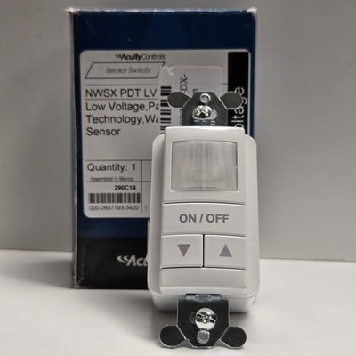 Acuity Controls nLight NWSX PDT LV DX WH Occupancy Sensor Dimmer Switch