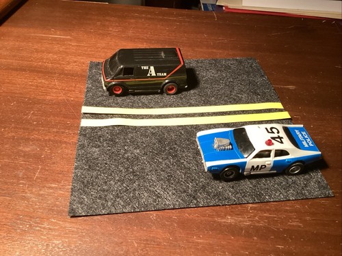 Tyco Slot Cars,A-team Van & Military Police.2 Items,Hong Kong