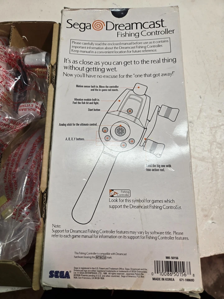 Controlador de caña de pescar Sega MK-50156 Dreamcast en caja, sin usar Foto 2 de 4
