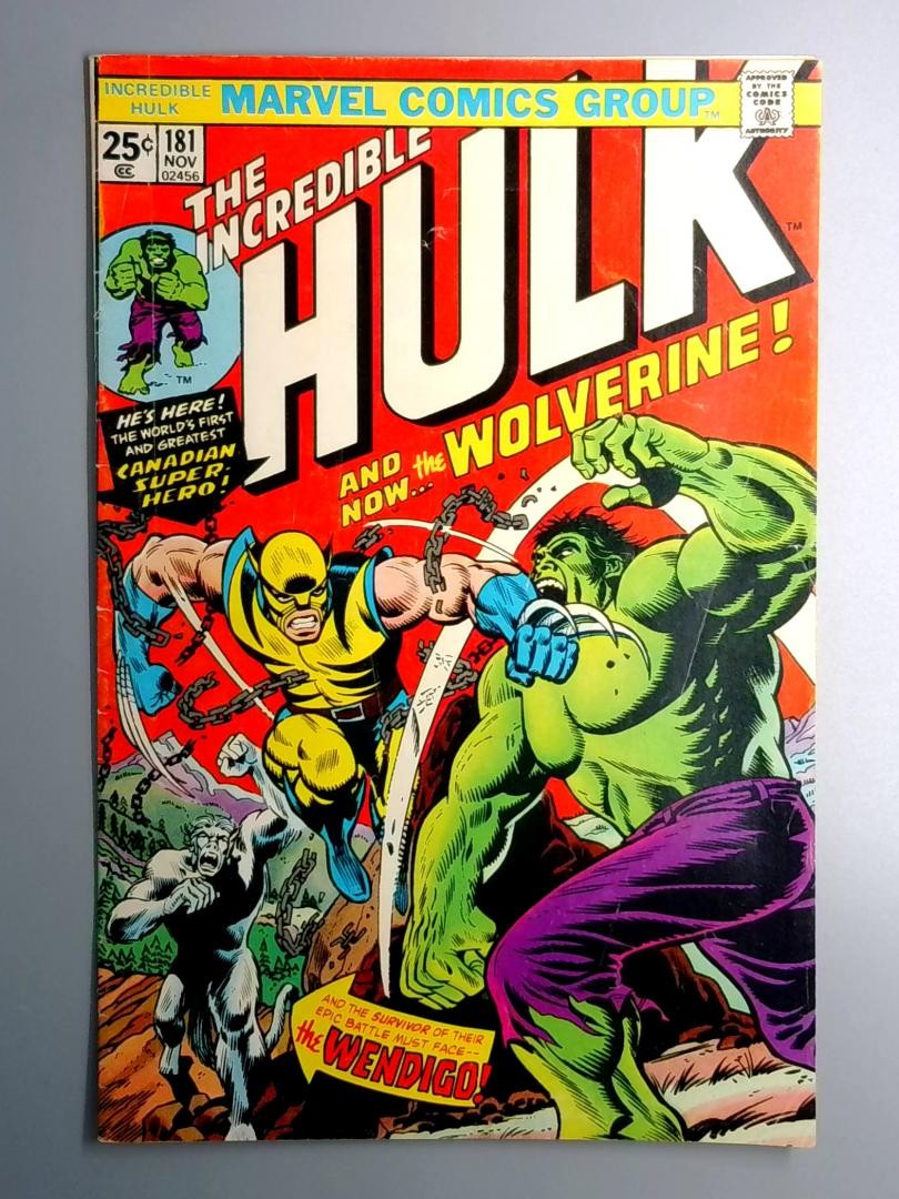 Incredible Hulk #181 GD+ 1st Wolverine, No MVS SEE PICS VG Qualified Marvel 1974