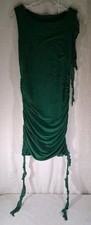 ESSRITE Womens Summer Crewneck Mesh Frills Ruffle Mini Bodycon Dress EXTRA LARGE