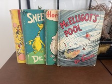 Lot of 4 Rare BANNED OOP DR SEUSS Books Zoo McElligots Pool Book Club Edition