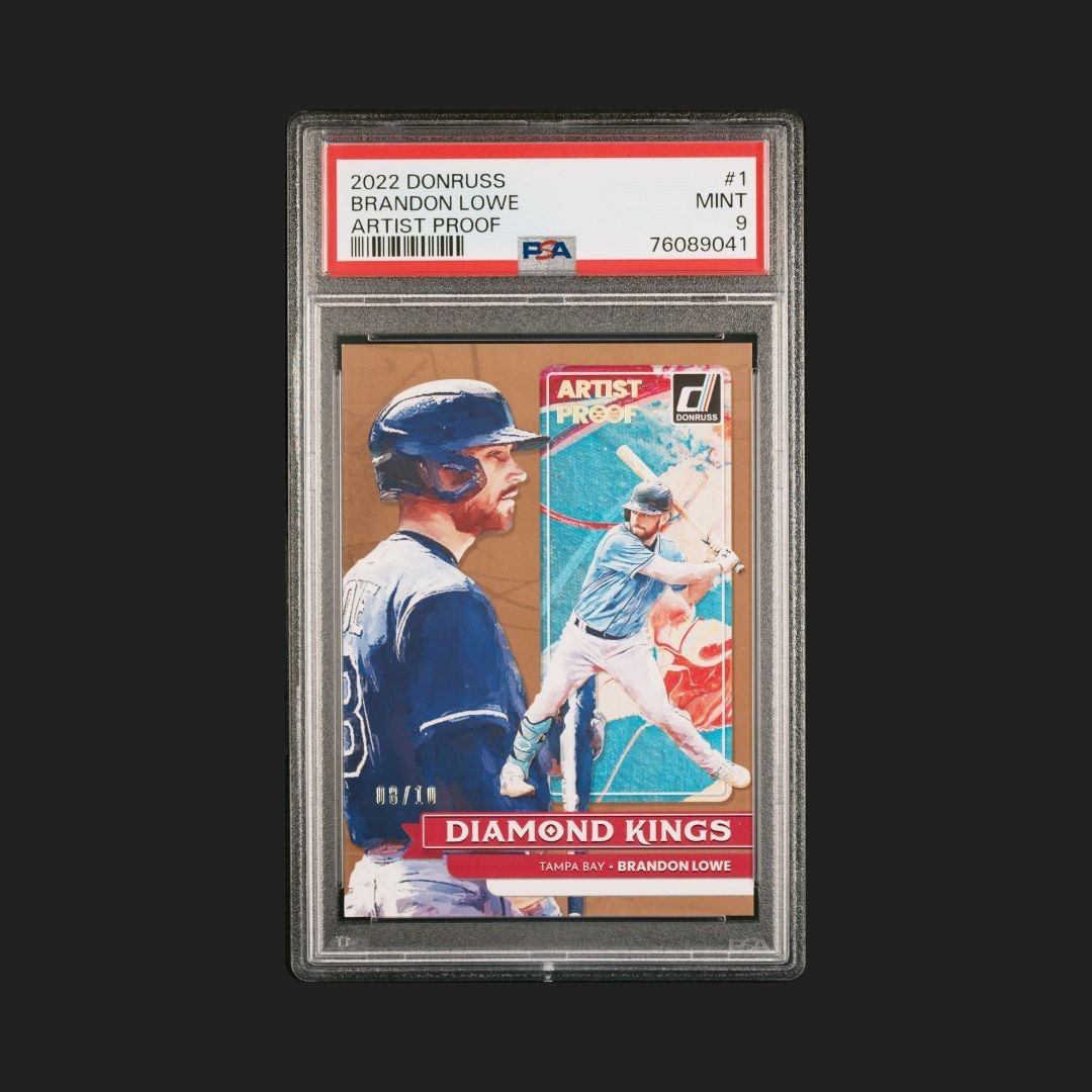 2022 Donruss  Brandon Lowe Artist Proof  #/10 #1 PSA 9 Mint