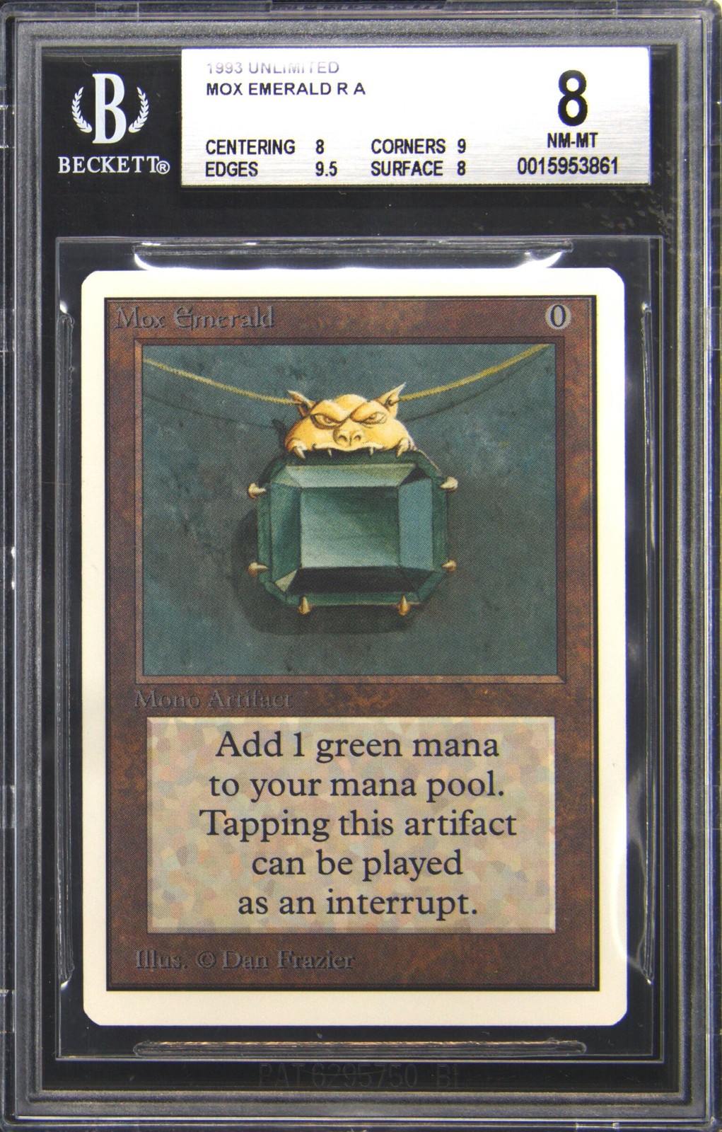 1993 MTG UNLIMITED MOX EMERALD BGS 8