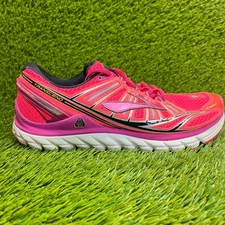 Brooks Transcend Ultimate Ride Womens Size 8.5 Pink White Running Shoes Sneakers