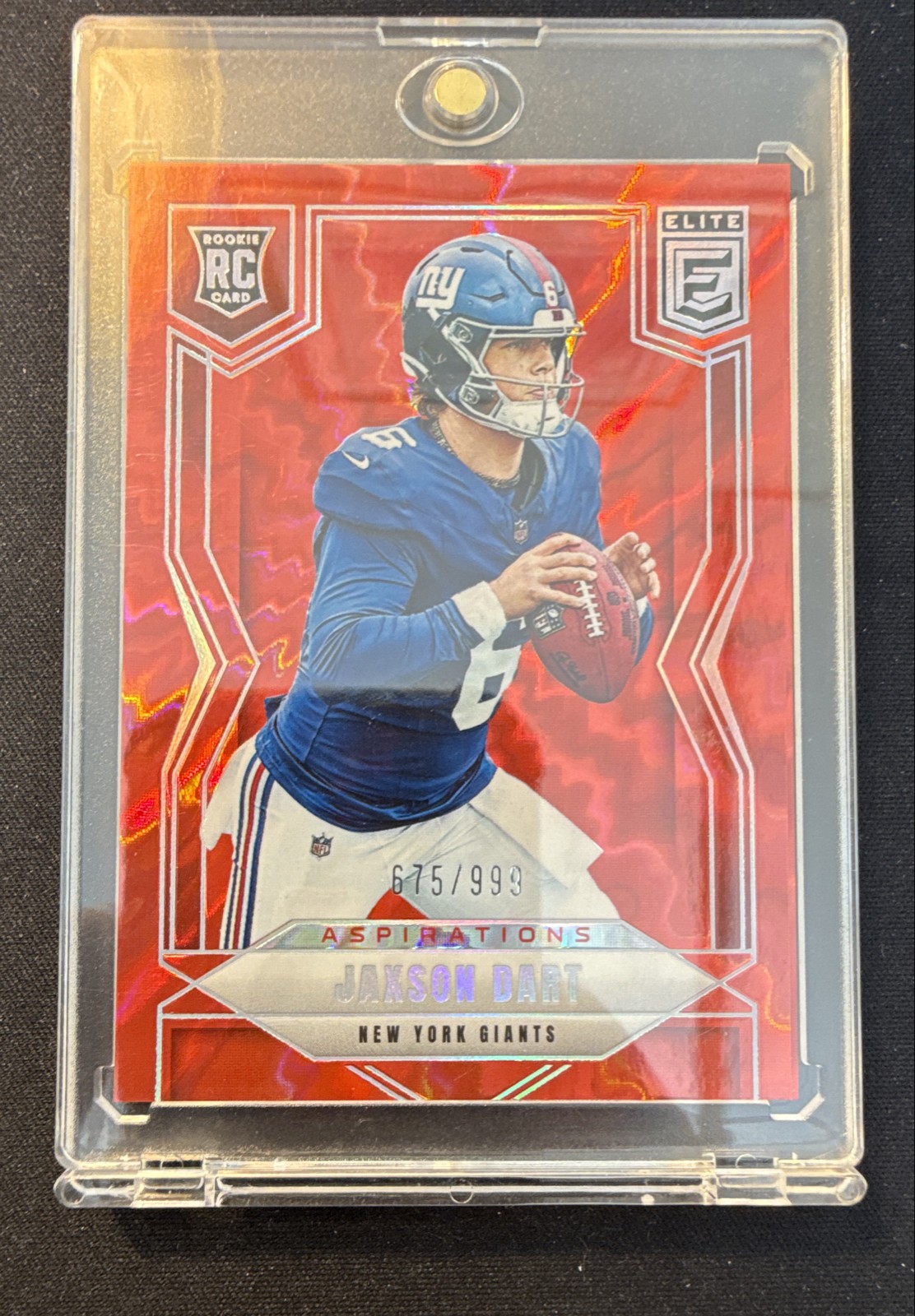 2025 Panini Donruss Elite Rookies Jaxson Dart #103 Aspirations Shimmer /999 (RC)