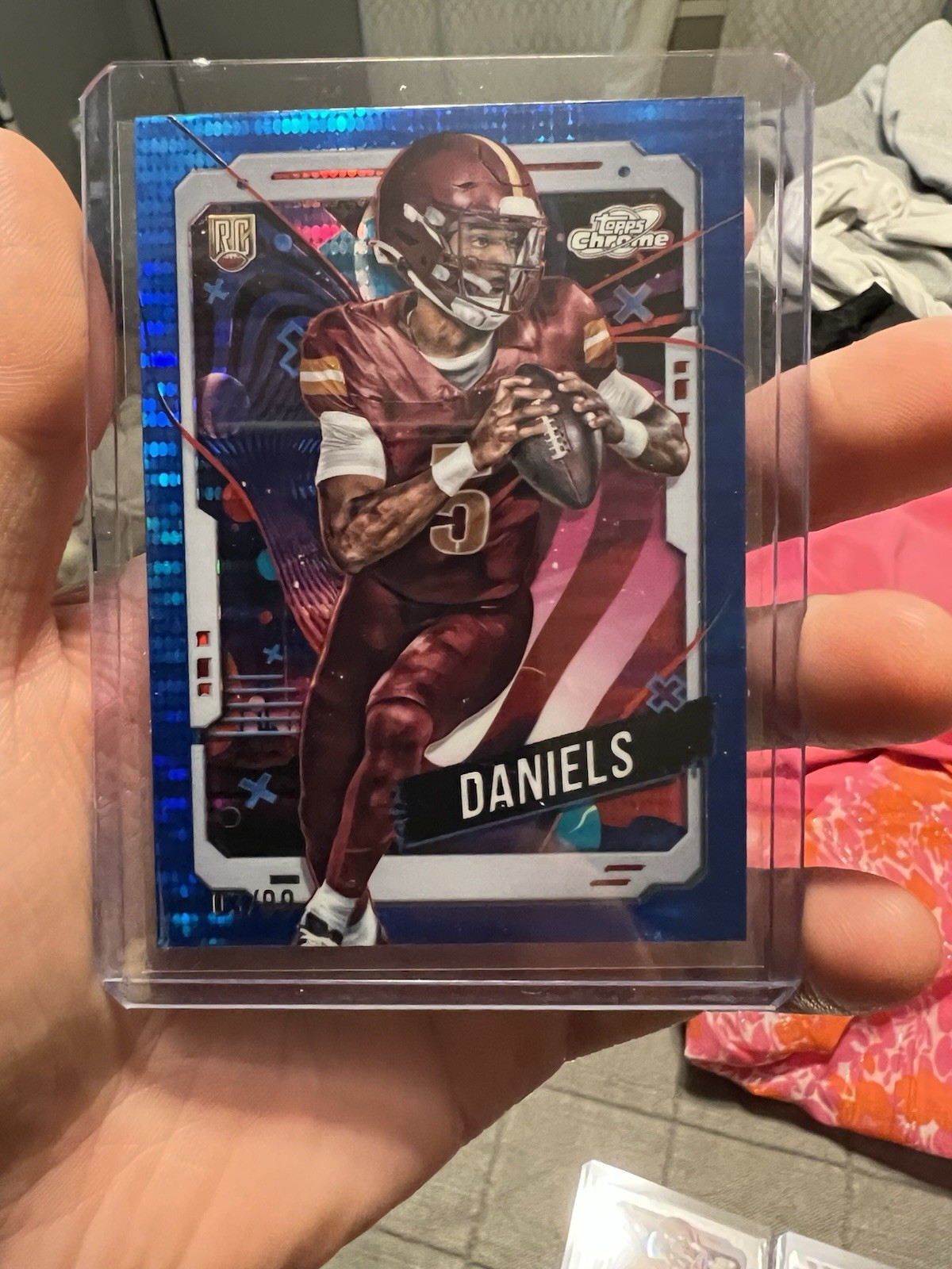 2024 Topps Cosmic Chrome - Rookies Jayden Daniels #196 Blue Moon Refractor /99