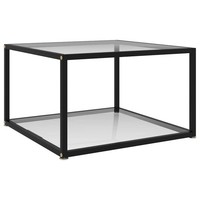 Couchtisch Transparent 60X60X35 Cm Hartglas